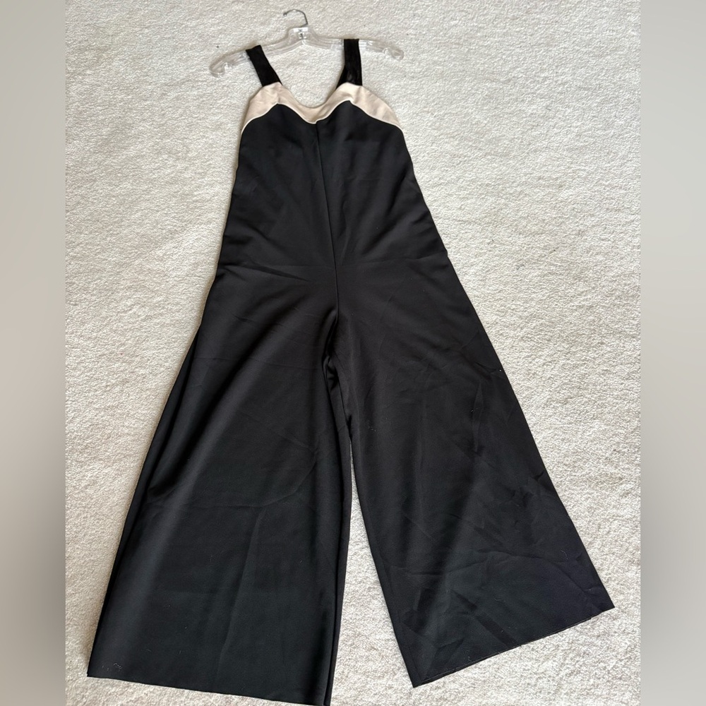 Zara Black and Cream Jumpsuit